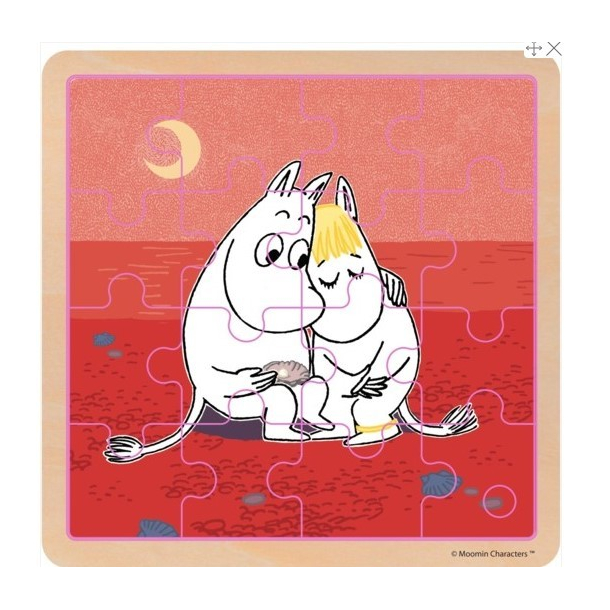 Mumi, Firkantet trpuslespil, Omsorgmsorg, 16 brikker