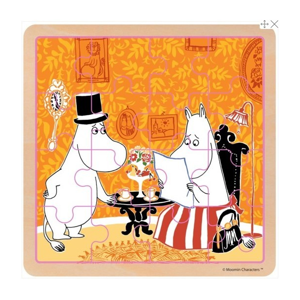 Mumi, Firkantet trpuslespil, Teatime, 16 brikker