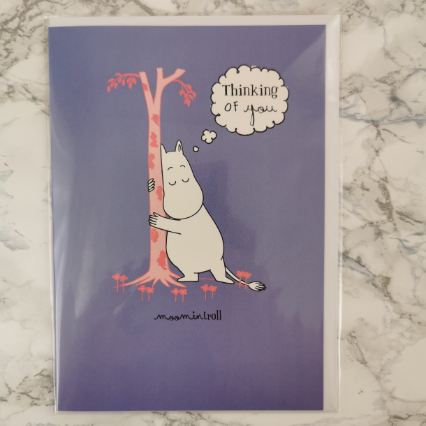 Mumi kort m. kuvert - Mumitrold "Thinking of you"