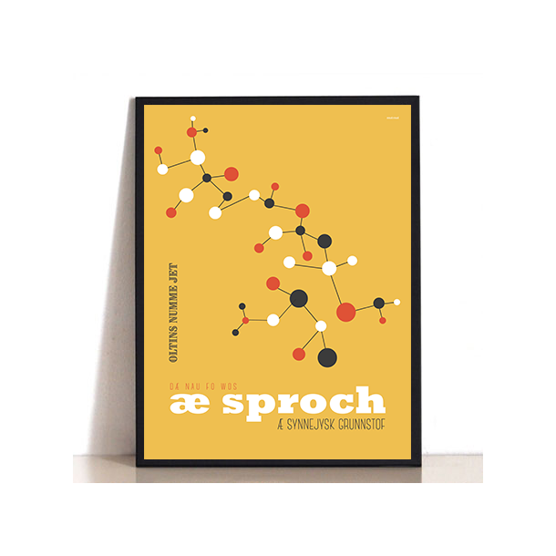 MutMut plakat 30 x 40 cm, gul - Oltins nummer jet