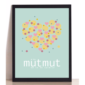 MutMut plakat 50 x 70 cm -  KU MUTMUT TE DO SPRLLE