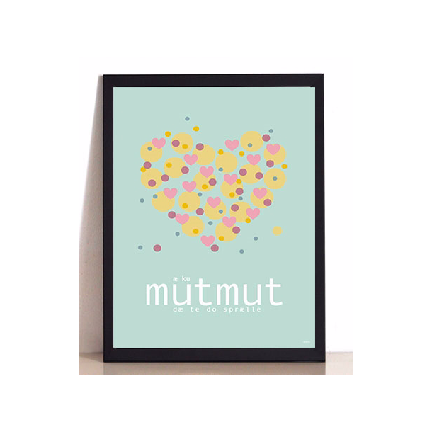 MutMut plakat 50 x 70 cm -  KU MUTMUT TE DO SPRLLE