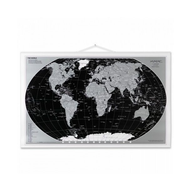 Naga - Verdenskort til vg, Black/Silver