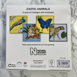 Natural History Museum dobbeltkort, Exotic Animals, 20 stk.