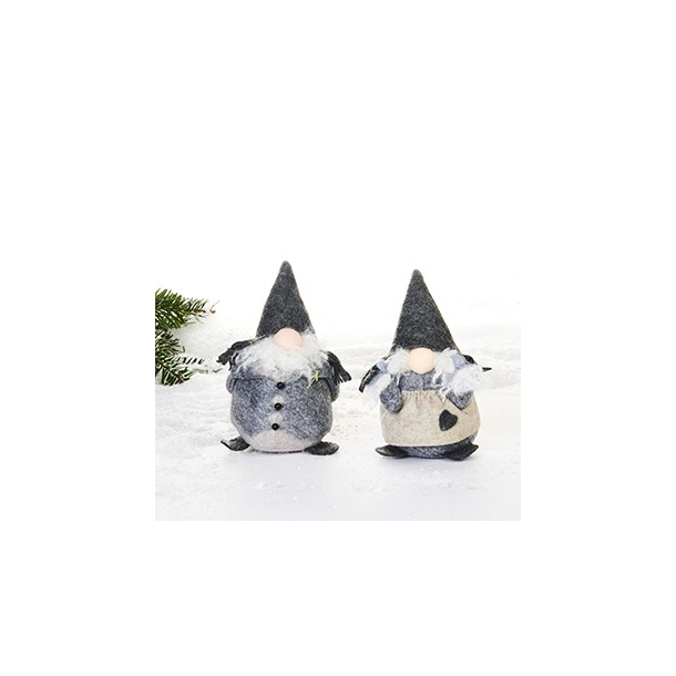 Nissegnom, stof, grt tj - 14 cm, 2 ASS.