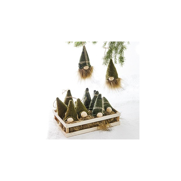 Nissegnom, stof med snor til ophng - 14 cm