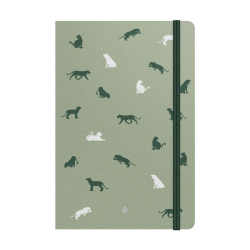 Notebook Deluxe B5, green panther