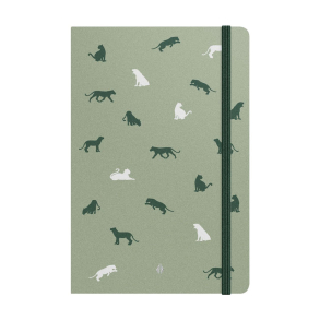 Notebook Deluxe B5, green panther
