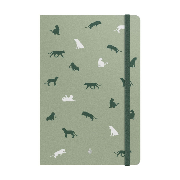 Notebook Deluxe B5, green panther