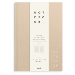 Notebook Textile beige lined A5