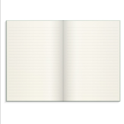 Notebook Textile green lined A5