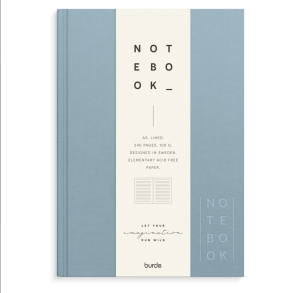 Notebook Textile light blue lined A5