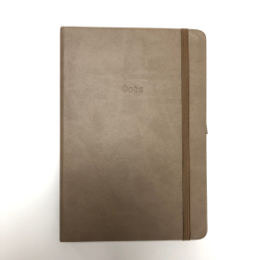 Notesbog A5, dot, brun