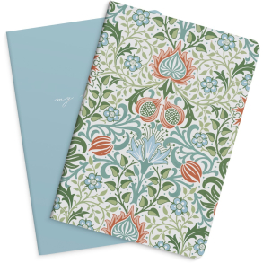 Notesbog, Blue & Flower, 2 stk. linieret