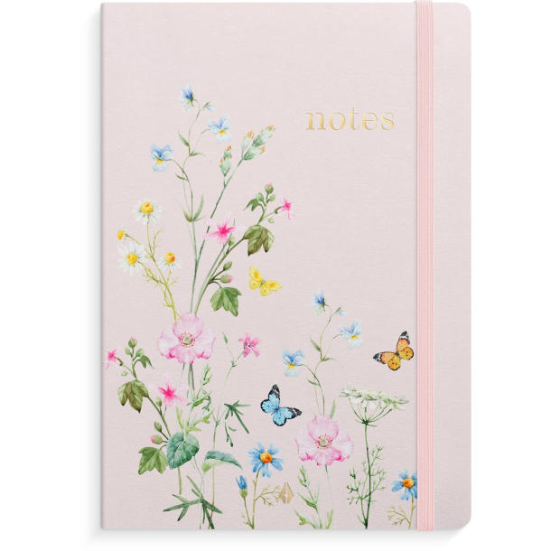 Notesbog Deluxe, A5, Pink Meadow