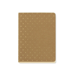 Notesbog Gold Polka - Kraft A6