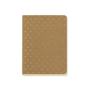 Notesbog Gold Polka - Kraft A6