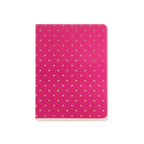 Notesbog Gold Polka - Pink A6
