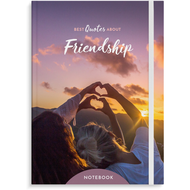Notesbog med linier, fotos og citater, Friendship, A5