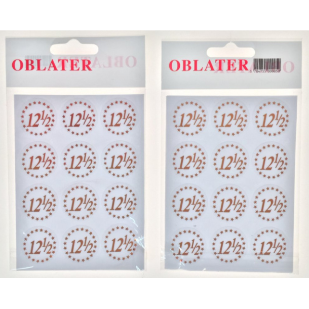 Oblater 12&frac12; Kobber, 24 stk