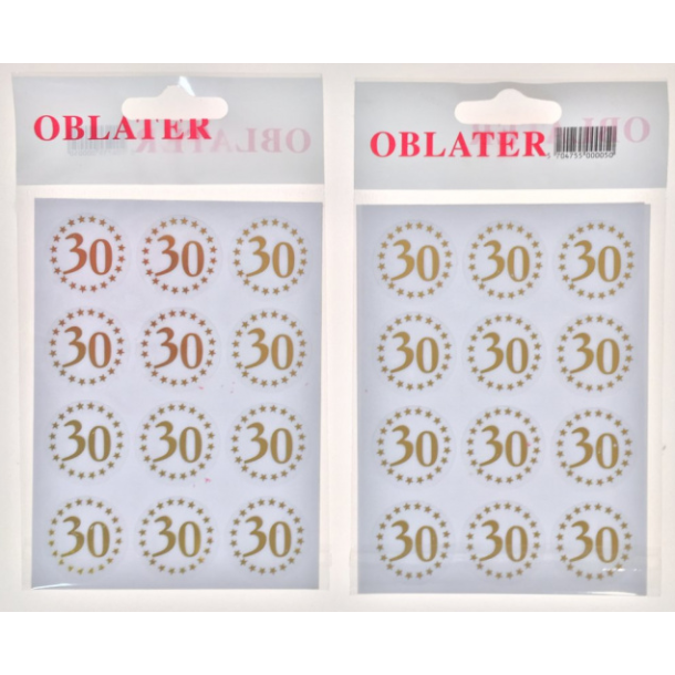 Oblater 30 guld, 24 stk