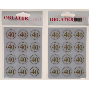 Oblater 40 guld, 24 stk