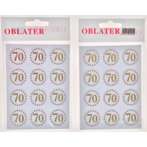 Oblater 70 guld, 24 stk