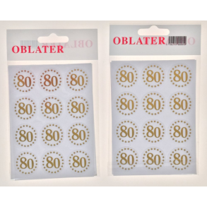 Oblater 80 guld, 24 stk