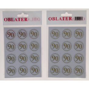 Oblater 90 guld, 24 stk