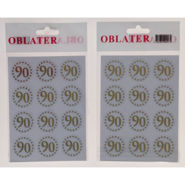Oblater 90 guld, 24 stk