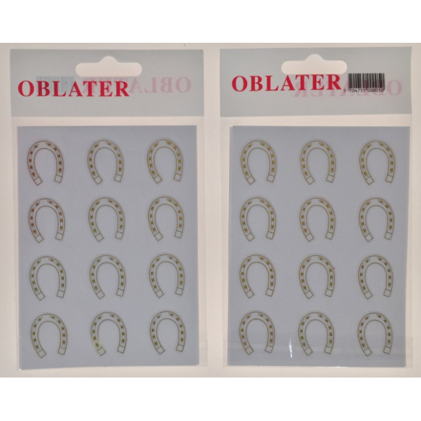 Oblater hestesko guld, 24 stk