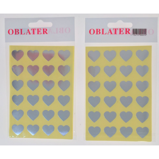 Oblater hjerte lille slv, 48 stk