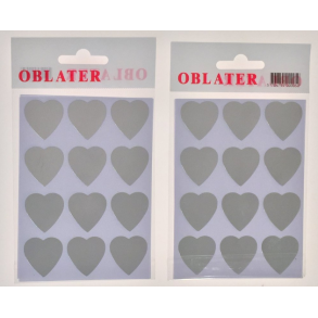 Oblater hjerte stor slv, 24 stk