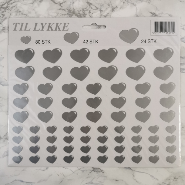 Oblater hjerter slv, 3 str. 