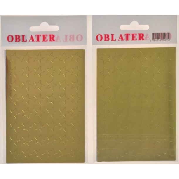 Oblater stjerne guld lille, 96 stk.