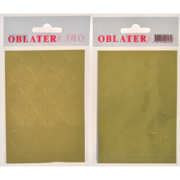 Oblater stjerne guld stor, 36 stk.