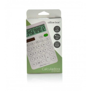 Office Box bordregner, lommeregner 12 cifre, hvid