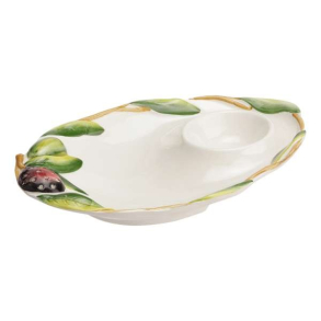 Oliven snack tallerken 23 x 16 cm