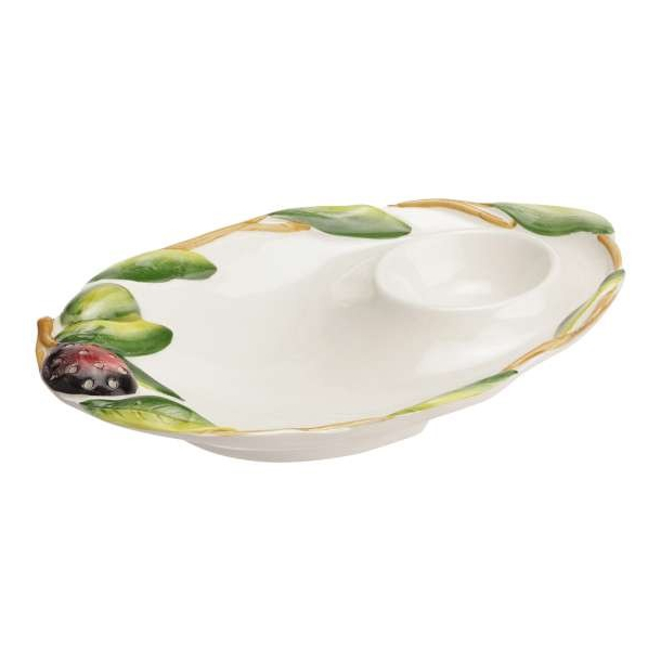 Oliven snack tallerken 23 x 16 cm