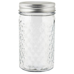 Opbevaringsglas harlekintern m/metallg