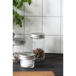 Opbevaringsglas harlekintern m/metallg