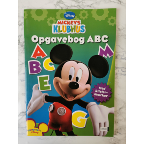 Opgavebog - ABC Mickeys Klubhus m. Klistermrker 