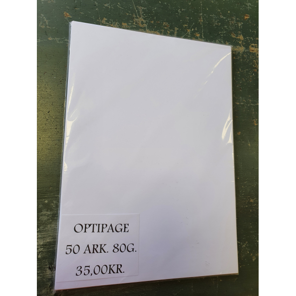 Optipage kopipapir, A4, hvid, 80g, 50ark