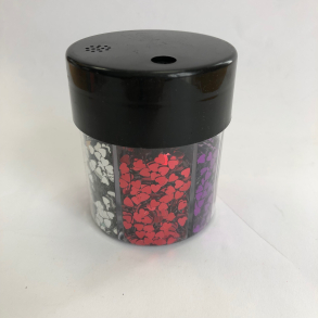 Pailletter p dse m. 6 farver, hjerter