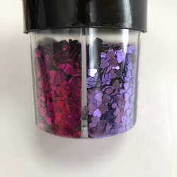 Pailletter p dse m. 6 farver, hjerter