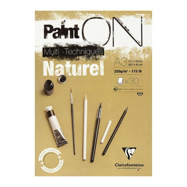 Paint On Multi -Techniques Naturel tegnepapir A3