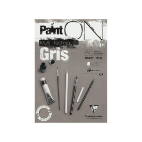 Paint On Multi -Techniques tegnepapir A5, Grey