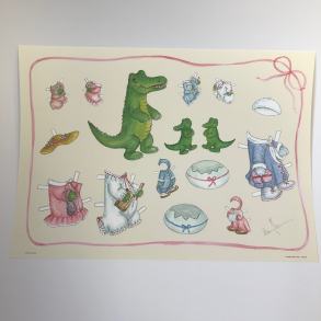 Pkldningsdukke Krokodille, A3