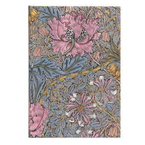 Paperblanks, Notesbog, Ultra, William Morris, Pink Honeysuckle, 144 sider, linieret, 120g, Hardcover