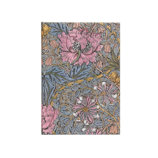 Paperblanks, Notesbog, Ultra, William Morris, Pink Honeysuckle, 144 sider, linieret, 120g, Hardcover
